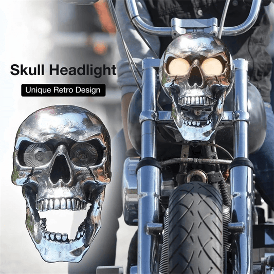 🎃Motorcykel Skull strålkastare Universal strålkastare LED motorcykel🎃